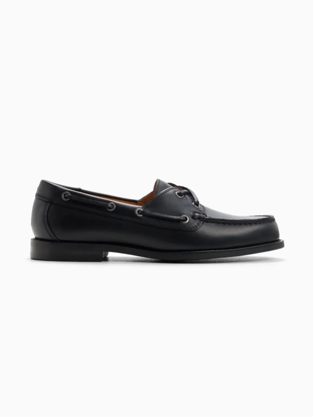 G.H. Bass Regatta Boat Shoes Black Leather Men’s Size 10.5 NIB New in Box